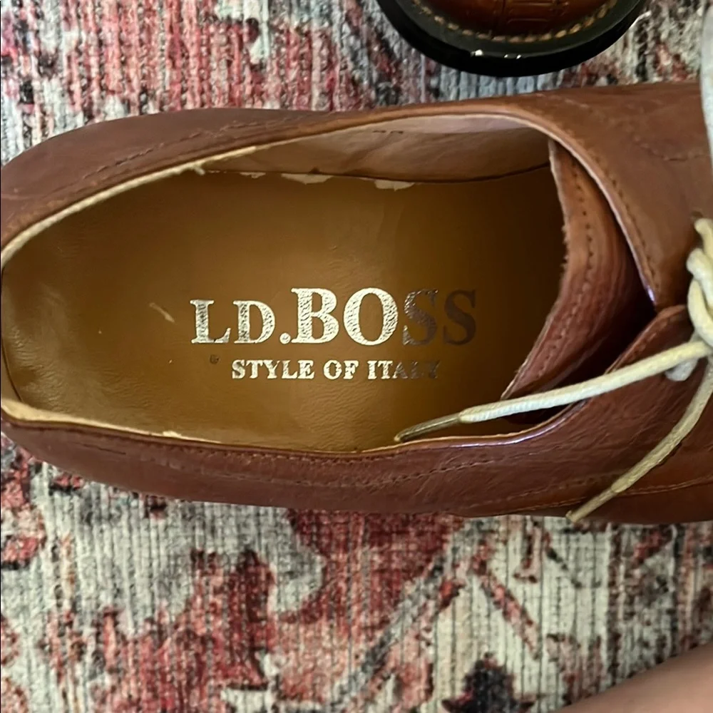 LD. Boss Tan Brown Oxford Men Shoes - Picture 3 of 17